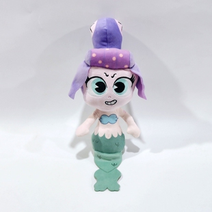 茶杯头大冒险Cuphead周边美人鱼BOSS 公仔毛绒玩具儿童的卡通礼物