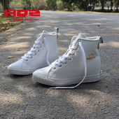 冬季 新款 加绒加厚保暖棉鞋 HOZ后街高帮内增高女鞋 女韩版 休闲红色