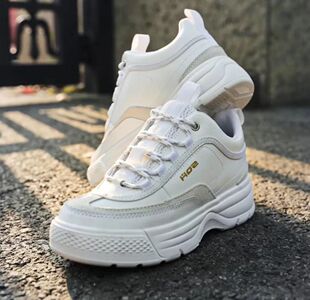 HOZ后街女鞋运动休闲鞋老爹鞋女款透气厚底增高低帮女鞋1329015