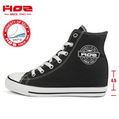 新款 学生潮鞋 高帮帆布鞋 休闲鞋 ZGAG42P36 内增高女鞋 HOZ后街春夏季