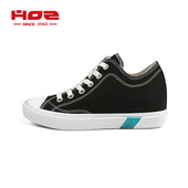 休闲运动鞋 HOZ后街 平底低帮系带学生鞋 韩版 内增高帆布鞋 女款