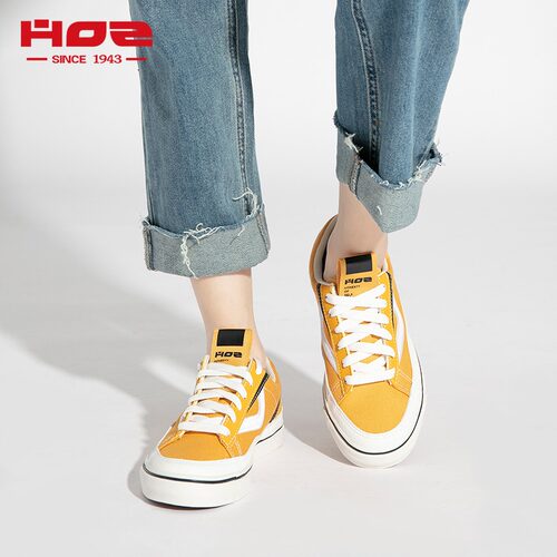 HOZ休闲鞋韩版平底增高帆布鞋
