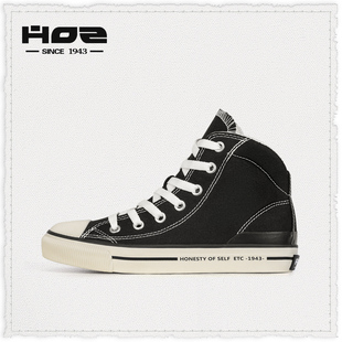 HOZ后街女鞋新款U型硫化帆布鞋 潮鞋 高帮平底男女情侣休闲鞋板鞋