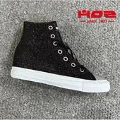 春秋季 亮丝片布鞋 新款 HOZ后街内增高女鞋 韩版 休闲鞋 子丝带板鞋