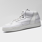 欧洲站广州男士 休闲鞋 真皮高帮手工男鞋 2026年款 头层牛皮运动板鞋