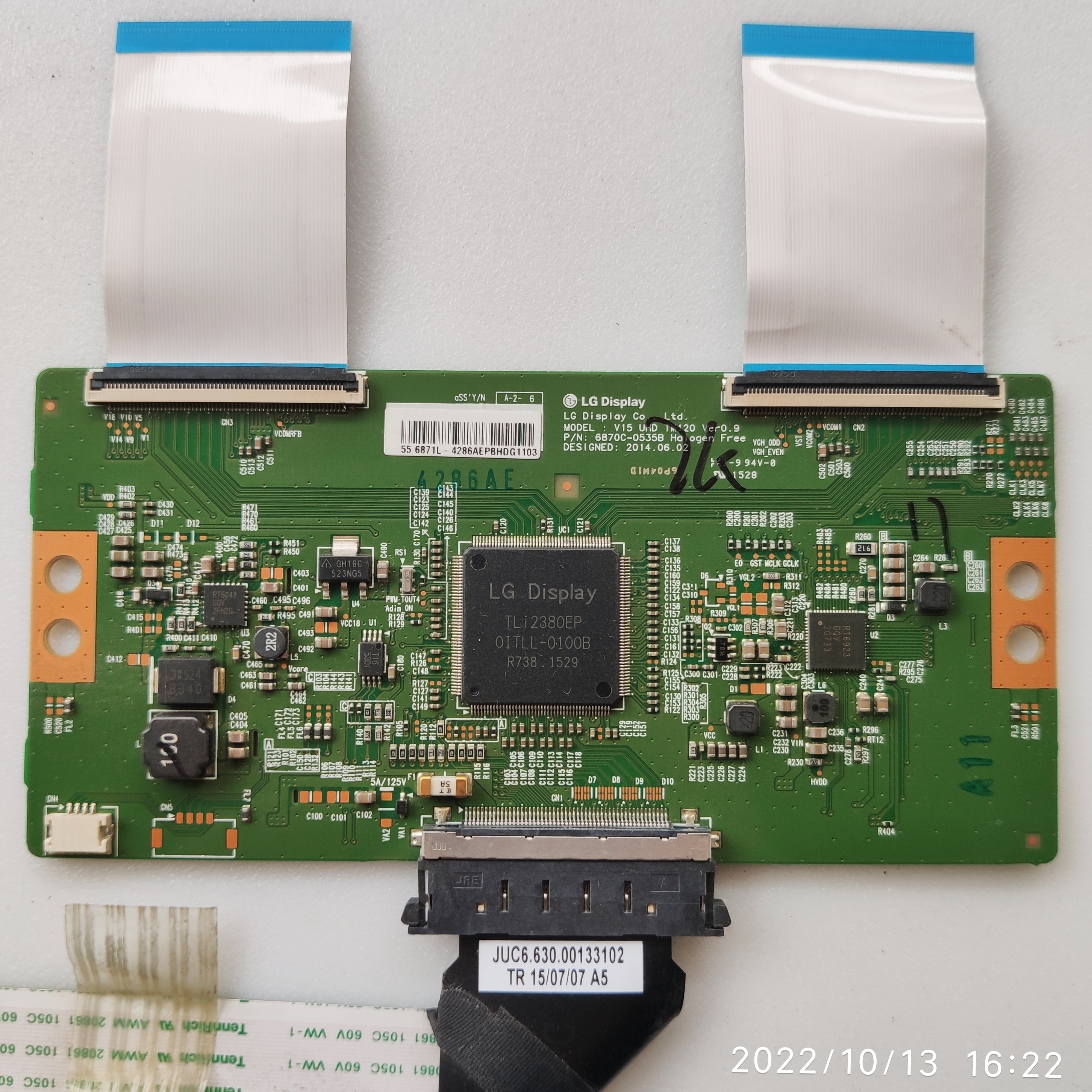 长虹 UD55D6000i 逻辑板 6870C-0535B 排线