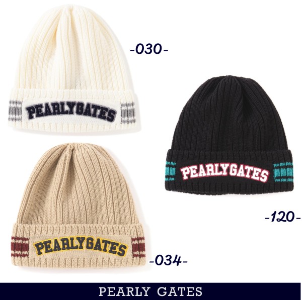 日本直送 PEARLY GATES 毛线帽 高尔夫帽子 冬天保暖帽日本制