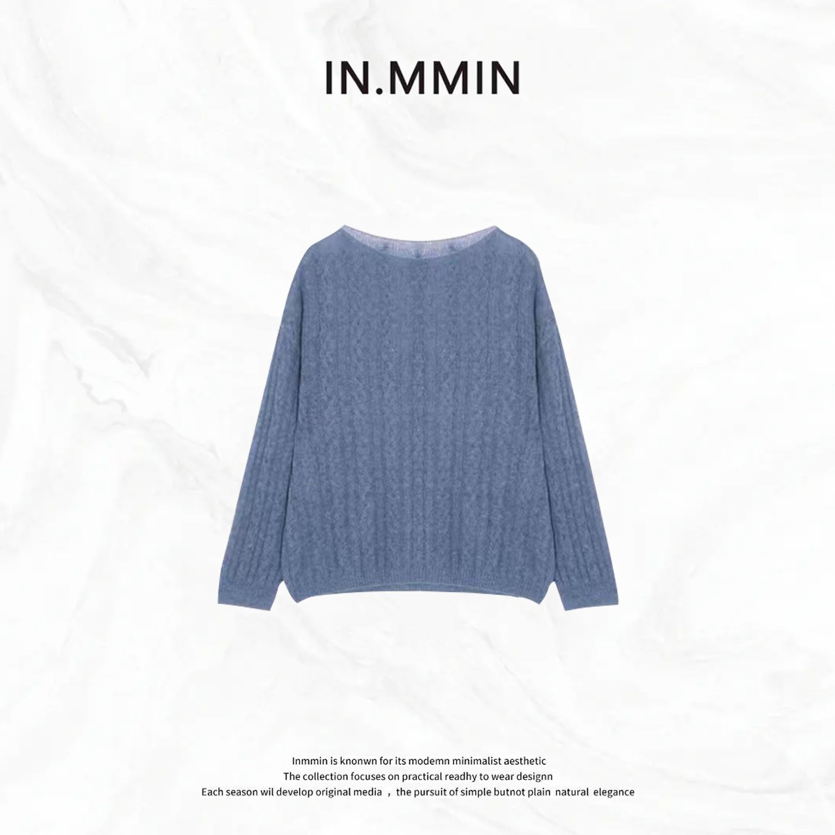 INMMIN复古麻花软糯针织毛衣女