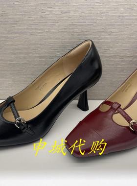 蹀愫专柜正品女鞋2025春季复古玛丽珍高跟鞋方头单鞋女TA54537-12