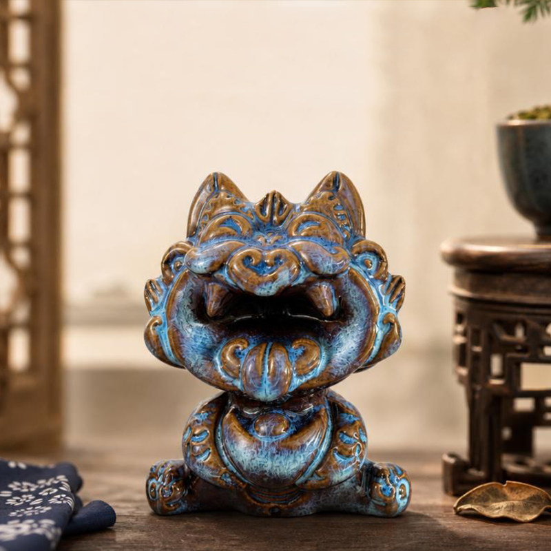 云南文创瓦猫手工陶瓷摆件非遗瓦猫摆件装云南伴手礼书房装饰品