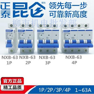 正泰昆仑C型NXB 60升级版 1P2P3P4P家用空气开关断路器DZ47 63A