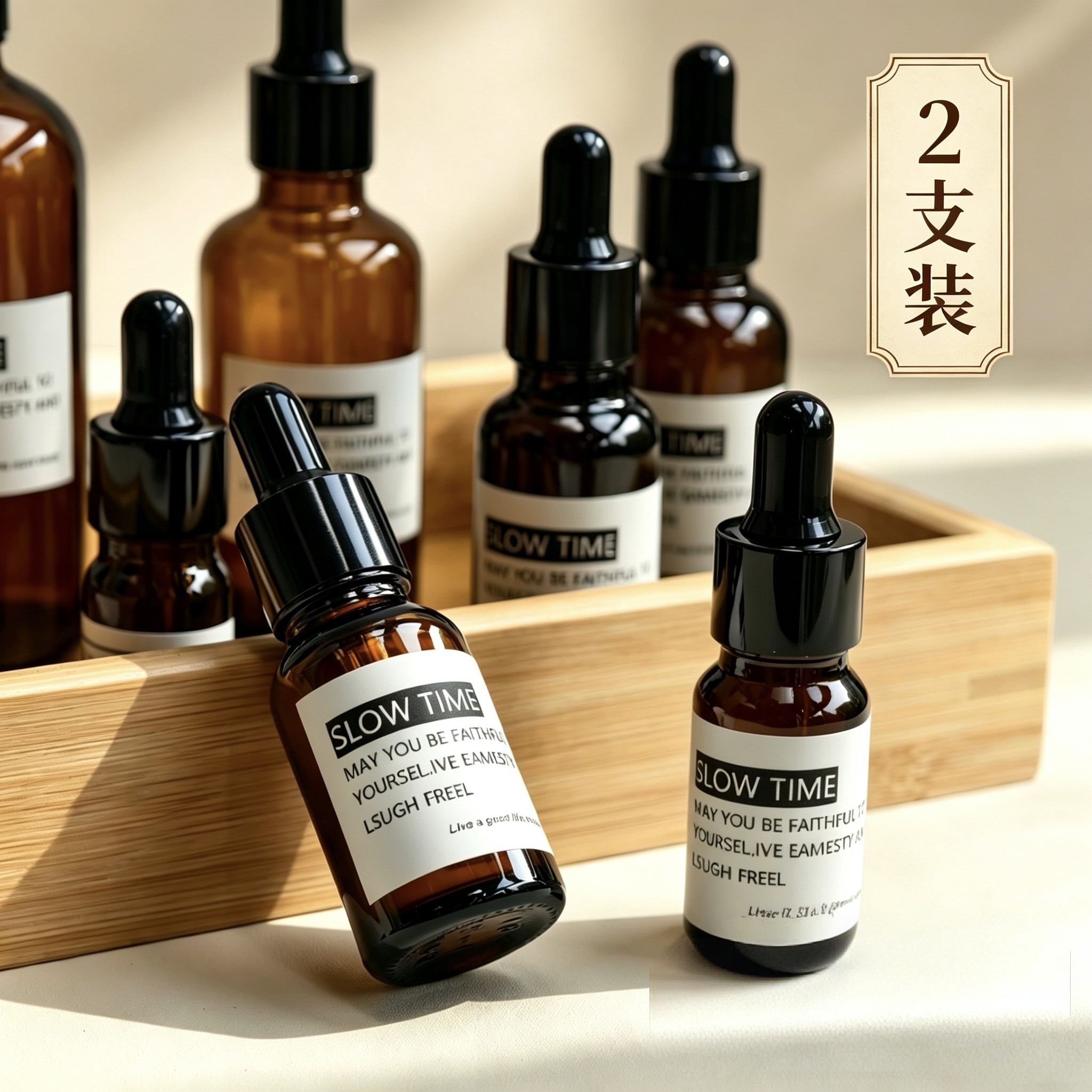 棕色玻璃避光滴管分装精油瓶便携图片