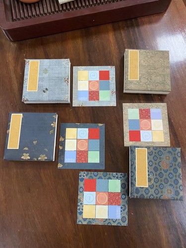 文创宣纸册页宋锦九宫格册页6折12页半生熟书法创作专用