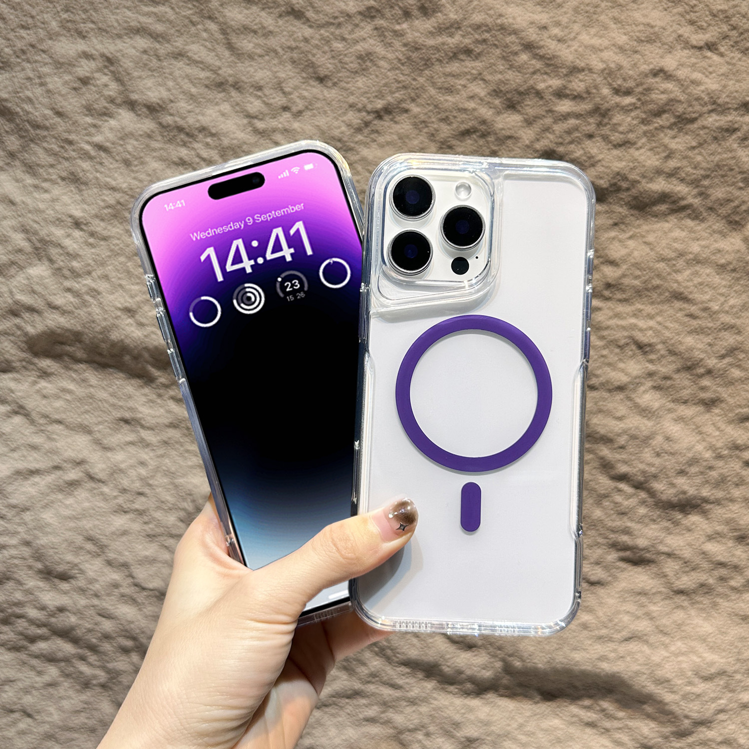 小蛮腰透明磁吸手机壳适用iphone16简约苹果15全包防摔tpu保护套