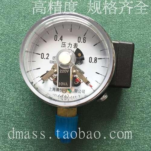0-1MPA电接点压力表YX60 电压220V电流 10VA表面直径60mm.M14x1.5