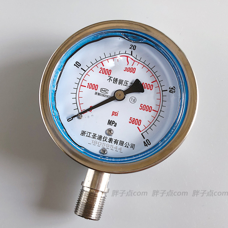YN100BF全不锈钢耐震压力表40MPa