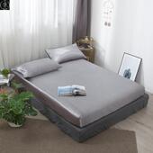 sheet ice silk bag Fitted color bed solid bedspread床罩