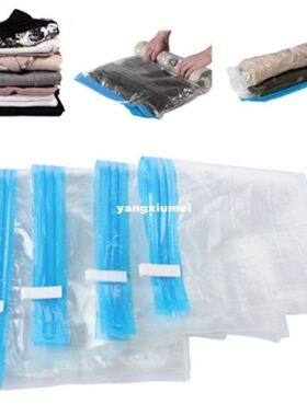 Manually Vacuum Compressed Bag Roll Up Seal Bags Travel Spac
