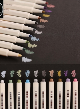10pcs color metallic fine pen pencil marker album diy dauber