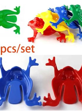 20pcs Solid Color Jumping Frog Plastic Bouncing Frog Jumping
