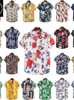hawaiian shirt beach wear shirts for men summer clothes 衬衫