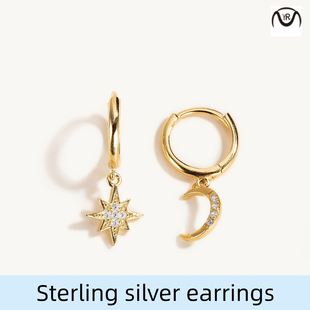 Sterling Silver Earrings For Women Gold Evil Eye Earring耳环