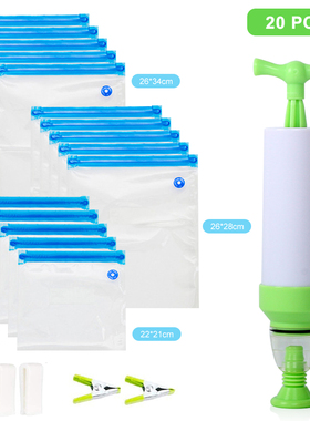 17/20Pcs Vacuum Sealer Bags Reusable Food Storage bag Househ