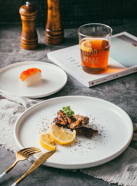 Dinner Plates ceramic steak plate web Porcelain盘 Ware White