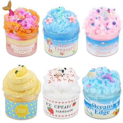 Colorful Cloud Slime Fluffy Clay Polymer Anti Sss Charms Mud