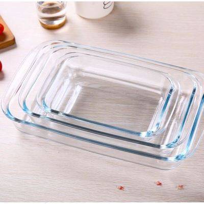 tempered glass dish microwave oven pan risotto dish rectan