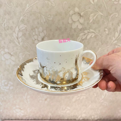 LEGLE法国丽固咖啡杯中式精致复古奢华青花直身175ml杯碟礼盒套装