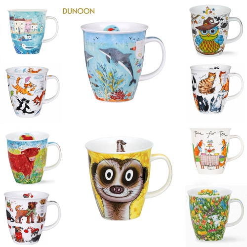 英产DUNOON骨瓷杯猫狗牛鲸鱼马克杯大容量陶瓷杯子老虎杯子养生杯
