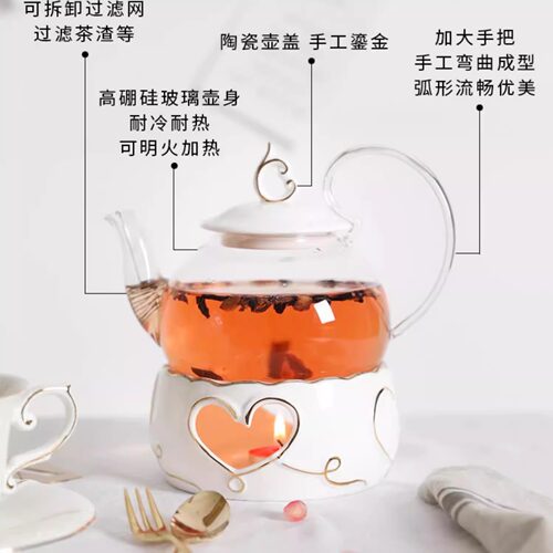 陶瓷蜡烛加热底座煮茶炉