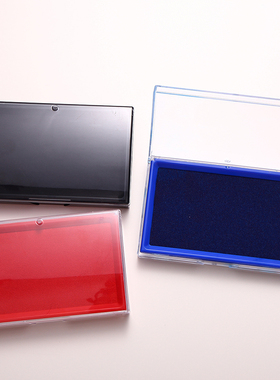 得力9864 快干印台 大号红色 蓝黑色 耐用办公财务印台 特价批发