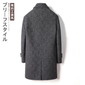 阿尔巴卡羊驼双面呢西装毛呢大衣男中长款外套F1053P300控458主推图片