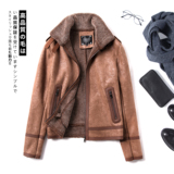 仿麂皮绒羊羔毛皮毛一体机车皮衣男外套棉服大码F11-P245控298，男装皮衣，电商D318(原电商B337)