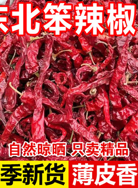 东北干辣椒白城农家笨辣椒手工挑选自然晾晒辣度适中当年新货500g