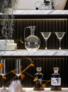 现代高级感酒杯酒具酒柜套装摆件样板间售楼部玻璃红酒杯组合装饰