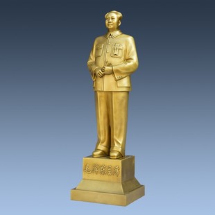 毛主像摆像客厅摆件伟人办公室铜像雕塑像纯铜全身开国像办公桌