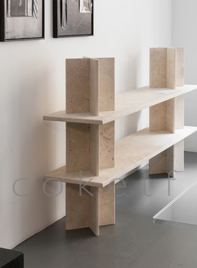 意大利Agapecasa Loico大理石多层书架置物架落地北欧风格设计师