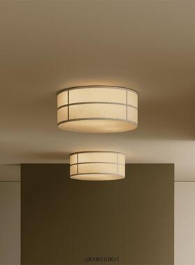 丹麦Audo丨HASHIRA卧室亚麻布吸顶灯设计师款日式中古风书房灯具