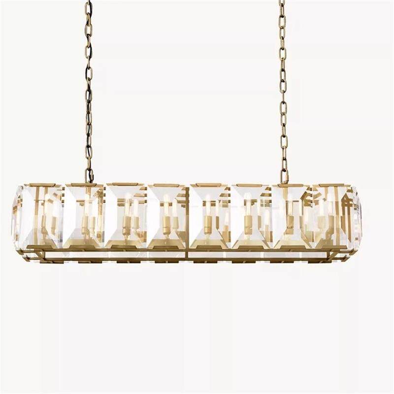 rh出口北美外贸原版灯具 美式覆古现代简约别墅餐厅岛台水晶吊灯