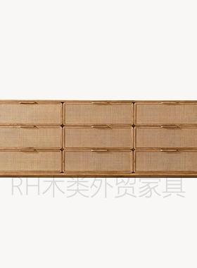 RH美式乡村田园天然实木9斗斗柜储物柜边柜客厅小户型别墅储物柜