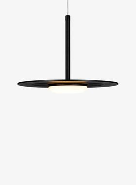 意大利Normcore餐厅吊灯高端超薄黑色飞碟餐厅台灯全光谱护眼吊灯