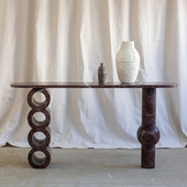 jude意式 极简天然大理石玄关桌设计师别墅样板间客厅靠墙长条几