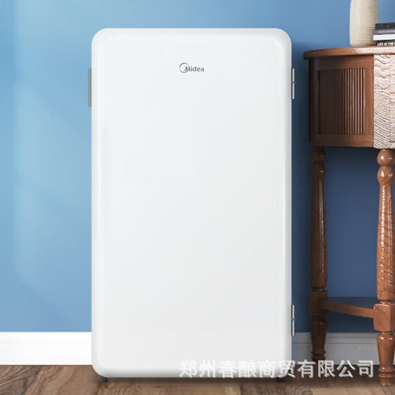 美.的93升单门小冰箱冷藏租房家用宿舍办公室可放美妆调温BC-93MF