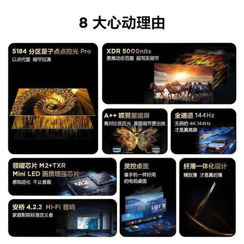 LED电视 98X11G 98英寸 5184分区量子点点控光Pro XDR 5000nits