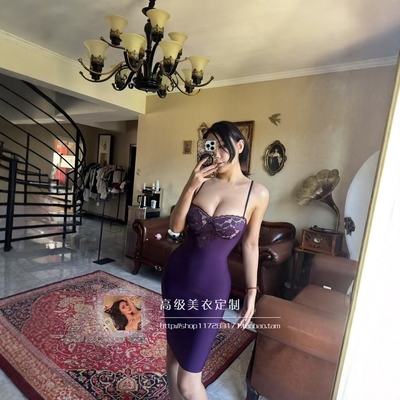 性感包臀裙蕾丝绷带裙吊带裹胸裙