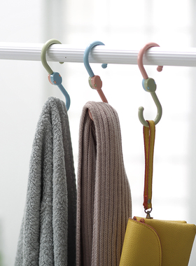 非凡家品塑料S形门后小挂钩厨房钩子创意浴室免钉勾子衣柜衣服S钩