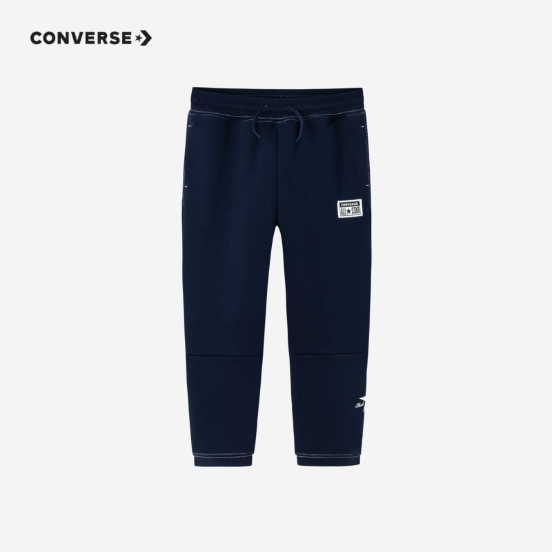 converse匡威童装男女童加绒针织长裤2025秋冬新款儿童休闲裤子潮